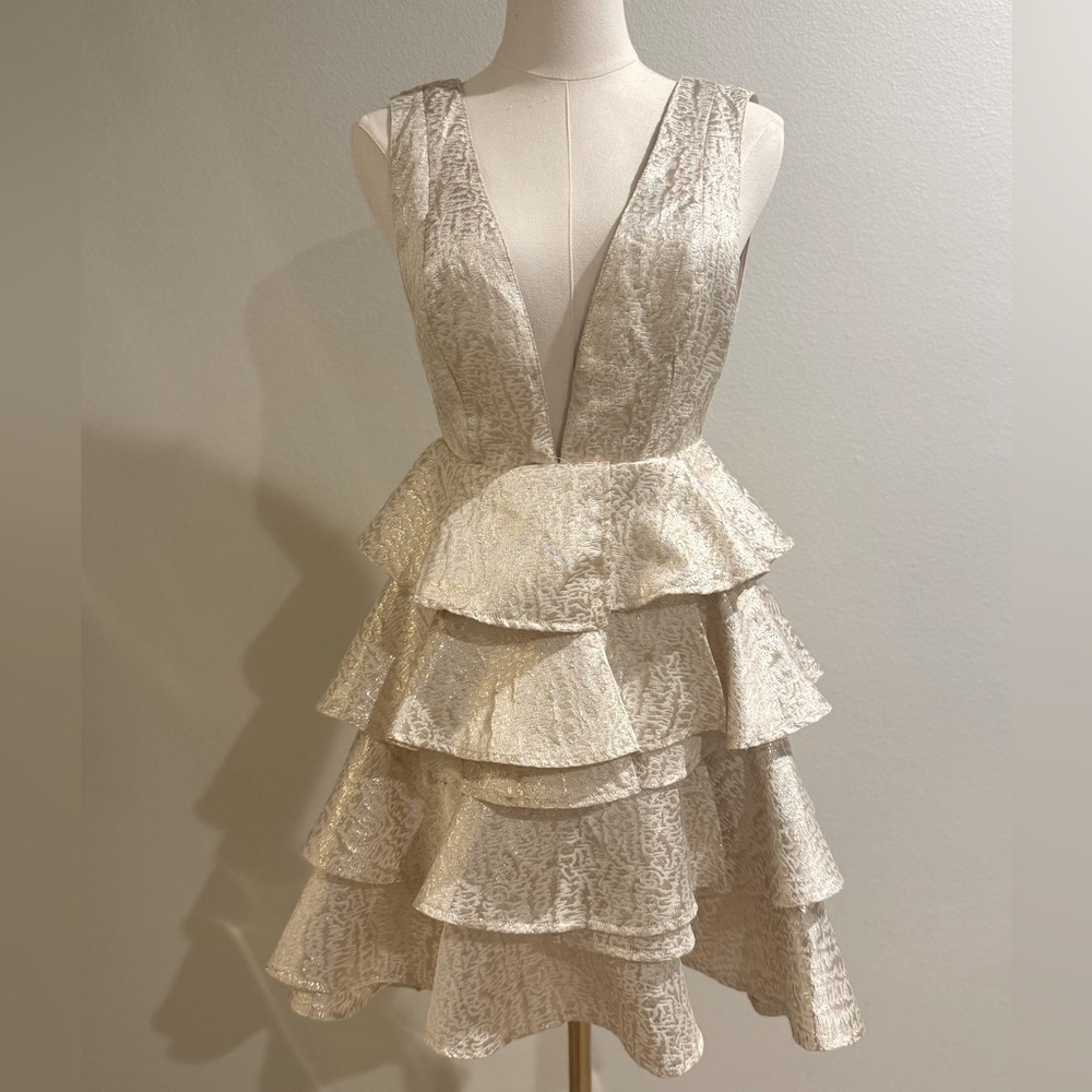 Champagne Gold mini dress